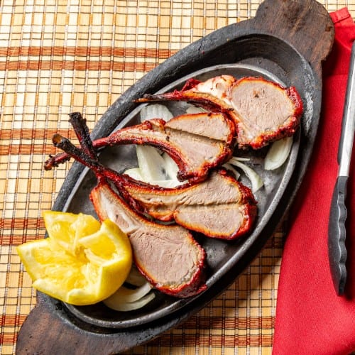 Tandoori Rack of Lamb.