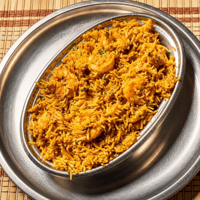Shrimp Biryani.